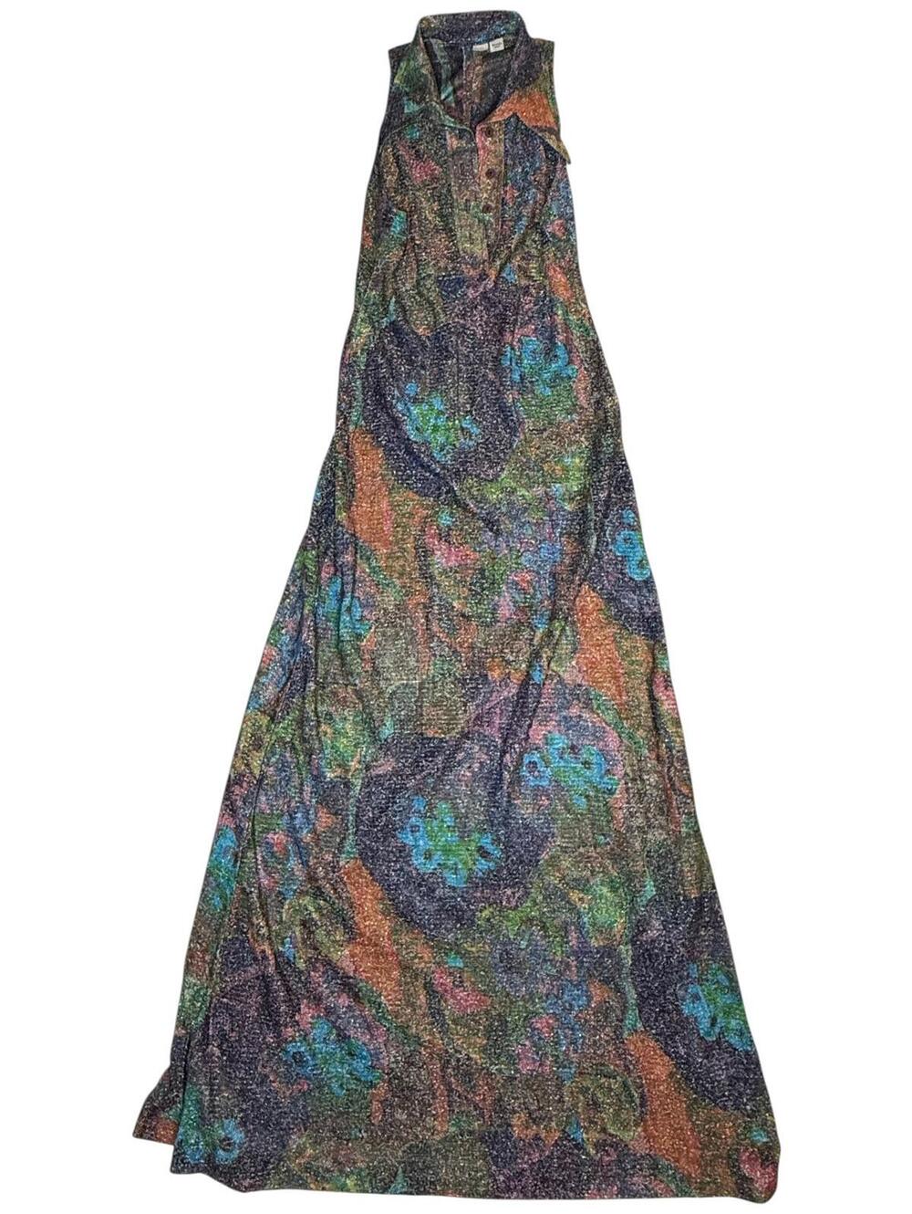 Groovy Vintage Sleeveless Maxi Dress